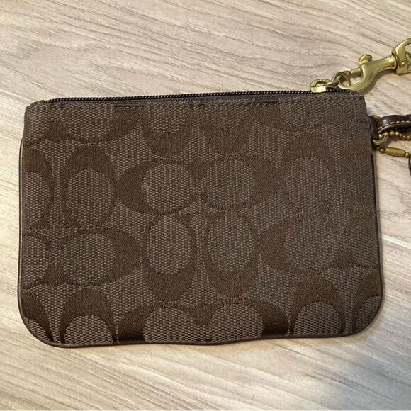 Coach Black Embossed Wristlet EUC  - Picture 1 of 5